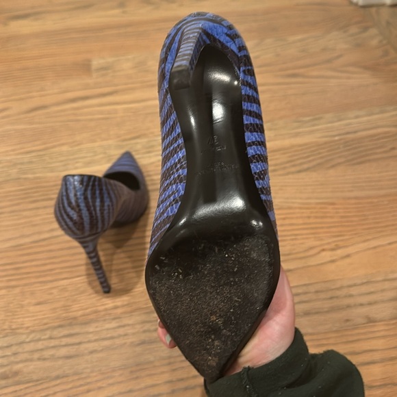Saint Laurent blue zebra heels size 37 EU/ 6.5w US - Picture 5 of 6